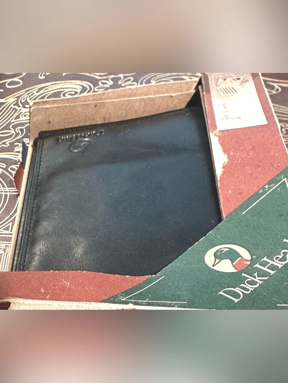 Duck Head Black Leather Bifold Wallet